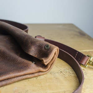 Leather Backpack, Roll Top Brown Leather Backpack, Leather Rucksack, Leather Travel Bag, Handmade In Britain image 10