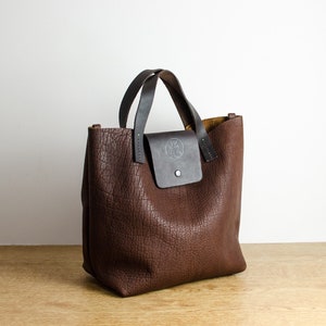 Handmade Ranch Leather Tote Bag: Artisan Carryall, Handcrafted in Britain