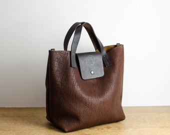 Leather Bag, Leather Handbag, Handmade Leather in Bison Leather, Unique Bags Designed and Made In Britain.