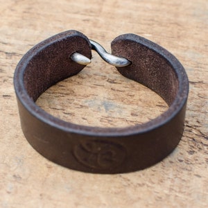 Brown Leather Bracelet, Unisex Bracelet, Leather Bracelet, Leather Cuff Bracelet, Handmade in Britain, Bracelets image 1