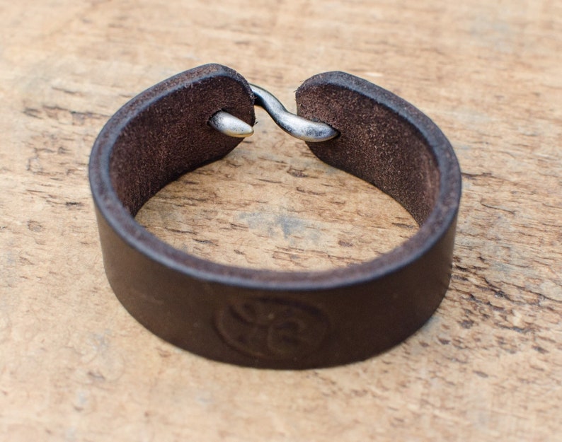 Brown Leather Bracelet, Unisex Bracelet, Leather Bracelet, Leather Cuff Bracelet, Handmade in Britain, Bracelets image 1