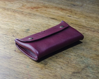 Leather Purse, Burgundy Leather Purse, Womens Leather Purse , Large Leather Wallet, Leather Card Holder, Forever Purse, Handmade In Britain