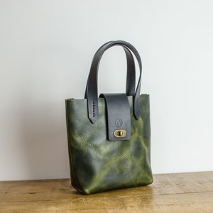 Bolso de cuero hecho a mano, bolso de cuero con asa superior, bolsos y carteras, diseñado y hecho a mano en Gran Bretaña,