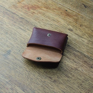 Leather Gifts, Card Holder, Brown Leather Card Wallet, Leather Coin Pouch or Card Wallet, Handmade in Britain image 4