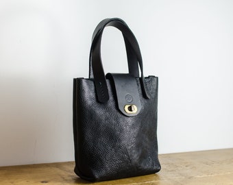 Leather Bag - Black Italian Leather Bag - Bags And Purses - Handmade In Britain