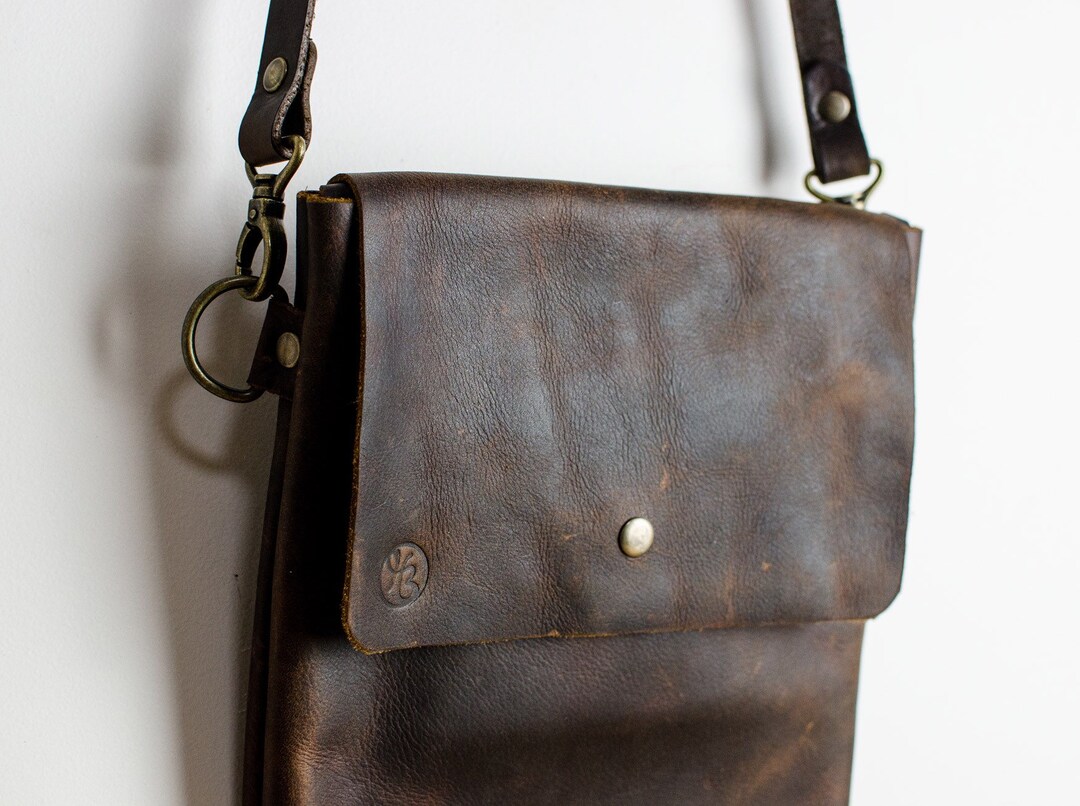 Leather Shoulder Bag Kodiak Leather Bag With Adjustable - Etsy UK