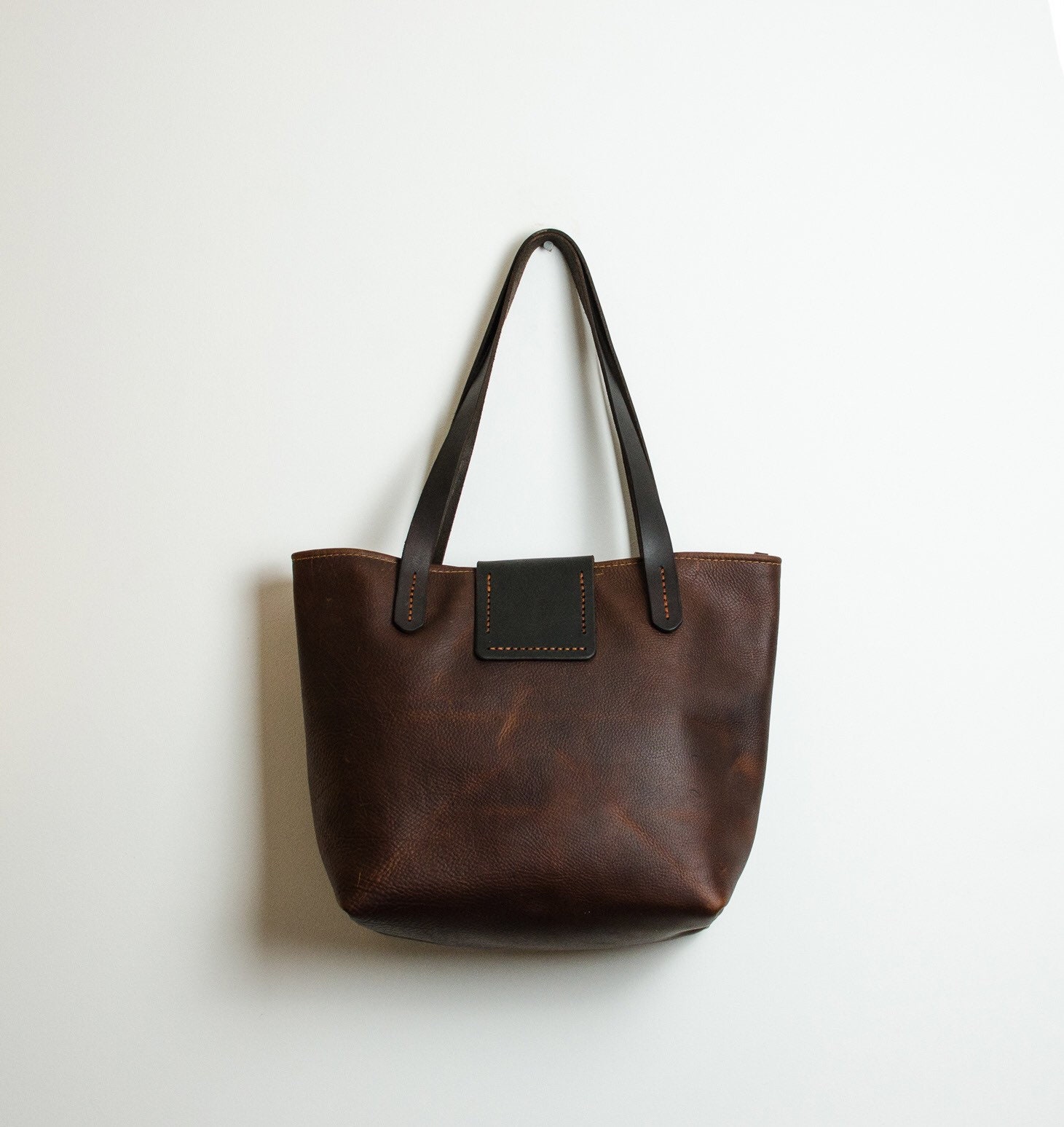 Leather Tote Bag Leather Shoulder Bag in Kodiak Leather | Etsy