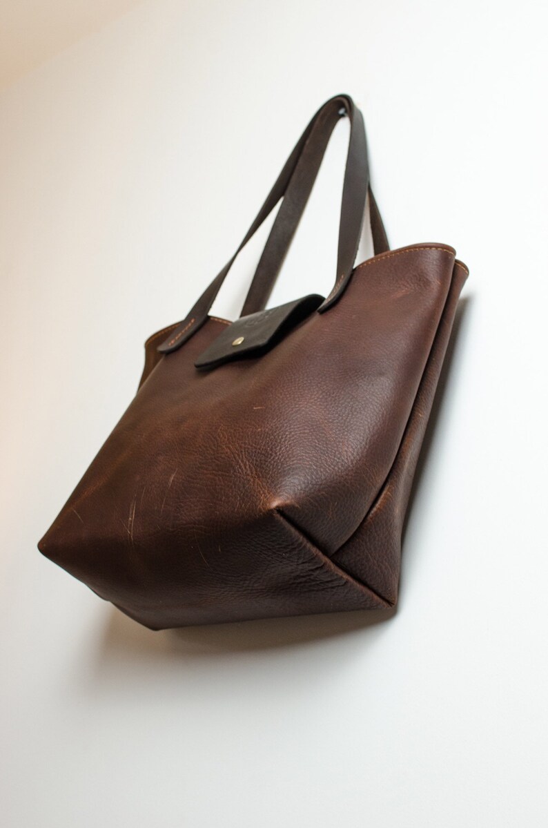 Leather Tote Bag Handmade Leather Shoulder Bag Womens Etsy