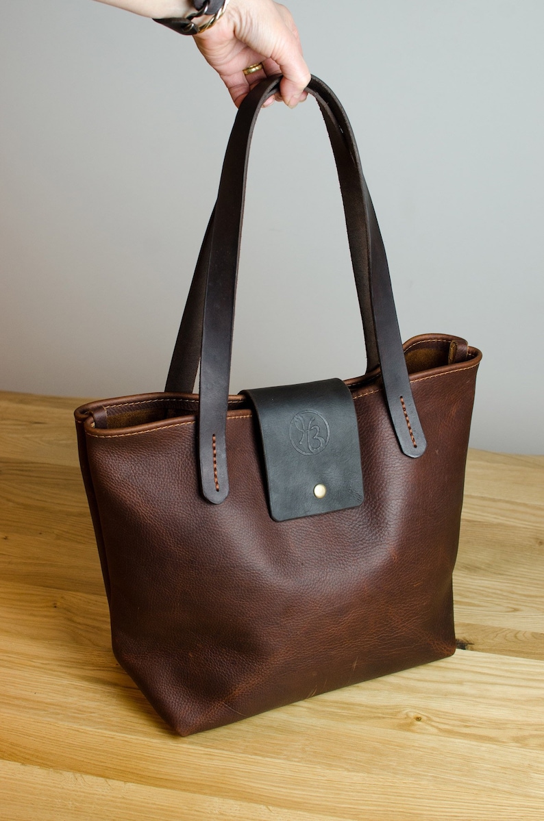 Leather Tote Bag / Brown Leather Bag / Handmade Leather Tote Etsy UK