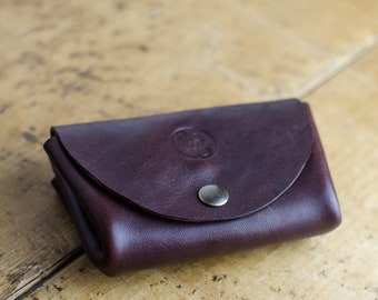 Leather Purse, Leather Card Wallet, Purse for Daily Use, Perfect Gift, Leather Coin Purse , Card Holder, Handmade in Britain.