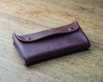 Handcrafted Full Grain Leather Purse, Brown Leather Wallet - Designed and Made in Britain - Women’s Leather Wallet