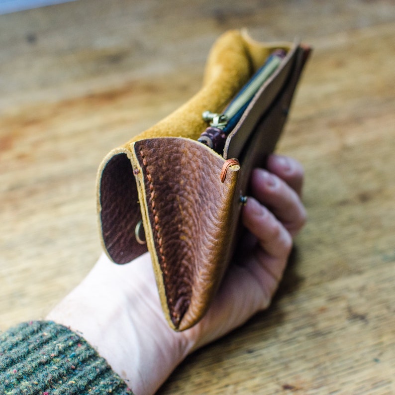 Handmade Leather Purse Leather Purse Caramel Leather Purse Etsy UK