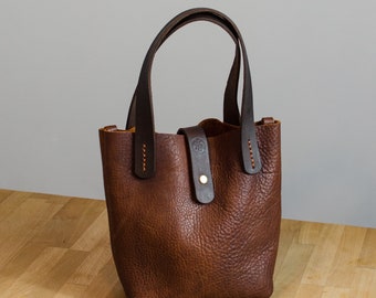 Small Leather Bag, Leather Handbag, Women’s Top Handle Bag in Ox Leather, Handmade Leather Bag.