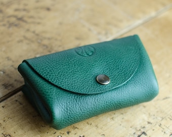 Leather Purse, Coin and Card Holder, Purse for Daily Use, Perfect Gift, Leather Wallet, Leather Pouch Handmade in Britain.