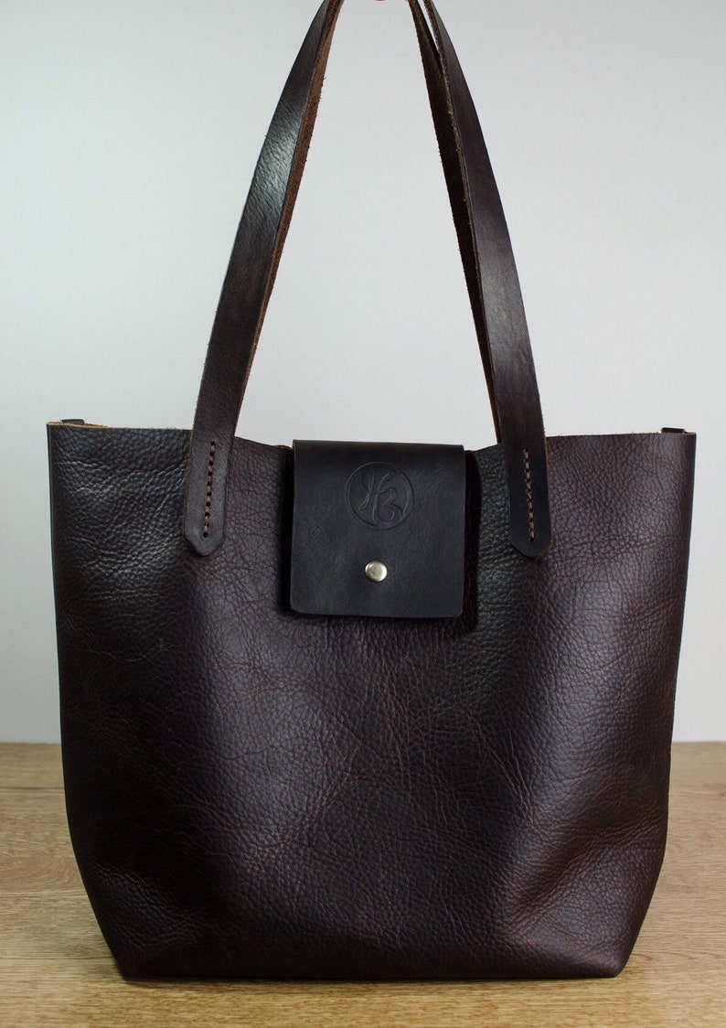 Leather Tote Bag / Womens Leather Bag / Leather Zip Top Bag / Leather bag With Zipper / Handmade Leather Bag / Handmade In Britain With Clasp