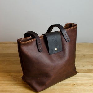 Leather Tote Bag /  Brown Leather Bag / Handmade  Leather tote Bag /  Leather shoulder Bag / Handmade in Britain