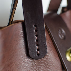 Leather bag, Brown Leather Handbag, Italuan Leather Handbag, Handmade and Designed in Britain. image 6