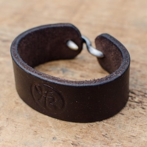 Brown Leather Bracelet, Unisex Bracelet, Leather Bracelet, Leather Cuff Bracelet, Handmade in Britain, Bracelets image 3