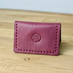 Handgefertigte Leder Geldbörse - Leder Bi-Fold Brieftasche - Kompakte Karten Geldbörse - Kreditkartenhalter - Handgefertigte Leder Geldbörse
