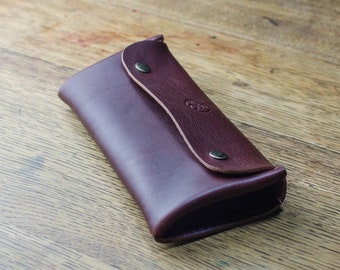 Leather Purse - Large Brown Leather Purse - Handmade Leather Purse - Made In the same Colour as Your Bag - Handmade and Designed In Britain