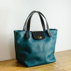 Handmade Italian Leather Tote Bag: Ortensia Work Bag