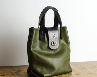 Sac en cuir, sac en cuir fait main, sac en cuir italien. Sac à main en cuir pour femme, fait main en Grande-Bretagne.