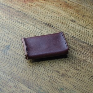 Leather Gifts, Card Holder, Brown Leather Card Wallet, Leather Coin Pouch or Card Wallet, Handmade in Britain image 5