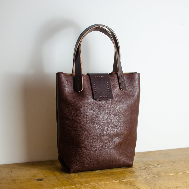 Leather bag, Brown Leather Handbag, Italuan Leather Handbag, Handmade and Designed in Britain. image 9