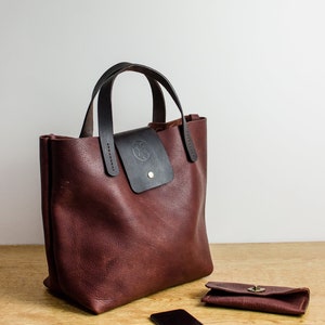 Handmade Full Grain Leather Tote Bag: English Soft Shoulder Carryall