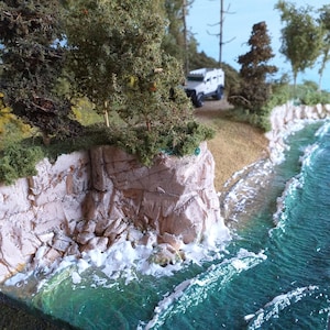 seashore forest road diorama scal 1/32 to 1/160