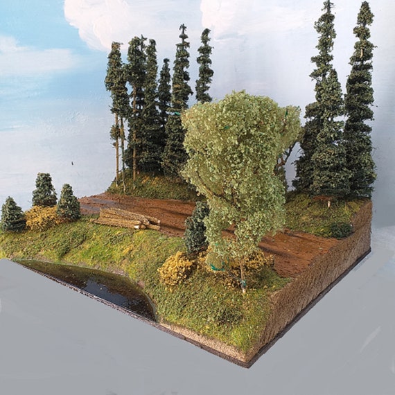 Diorama with muddy forest road scale 1/32 to 1/100 - Etsy 日本