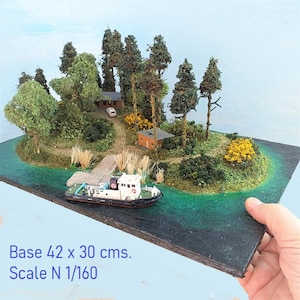 Island diorama in scale 1/160