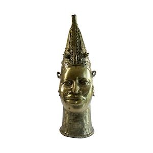 Yoruba Ife Bronze Head – Large African Bust Sculpture in Bronze