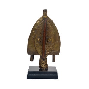Kota-Bakota-Reliquienstatuette – afrikanische Stammes-Holzfigur aus Gabun