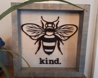 Bee Kind Farmhouse Sign