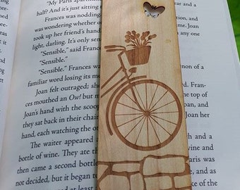 Wooden Bookmark - Bicycle