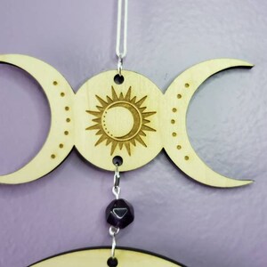 Amethyst and Maple Spiral Goddess Mobile Garland Window Hanging Sun Catcher image 2