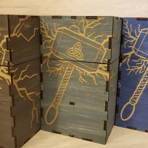 Cartes de commandant et boîte de dés Magic the Gathering MTG EDH Norse Hammer