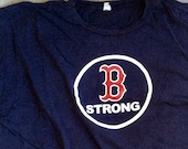Vintage Lightly Used MLB Boston Red Sox quot Boston Strong quot Text Logo Short Sleeve T-Shirt Size XXL (Extra Extra Large) Anvil Brand 100 Cotton