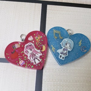 Madoka Magica Magia Record Kyoko Sakura Sayaka Miki Resin Charm Set