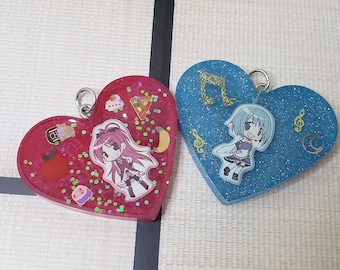 Madoka Magica Magia Record Kyoko Sakura Sayaka Miki Resin Charm Set