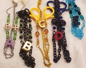 colorful Skulls mask chain mask holder clips lanyard