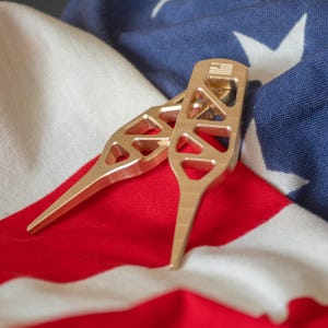 Milled Single Prong Brass Golf Divot Repair Tool – CNC Engineered – Designed & Crafted in the USA - The Perfect Gift for Golfers