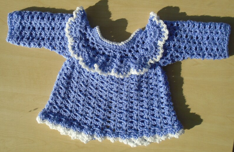 and Hat Baby Girl Sweater Christmas Baby Girl Bluebell Baby Dress Outfit 0-6 Months Crocheted Baby Dress Cardigan