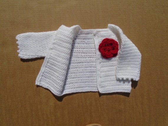 red baby girl cardigan