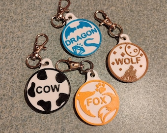 Furry Species Keychain