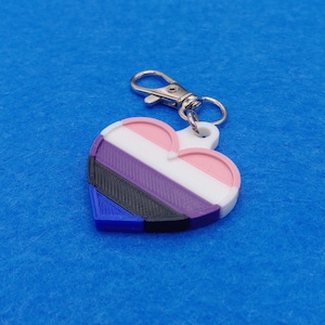 Genderfluid Pride Keychain