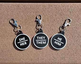 Pronoun Keychain