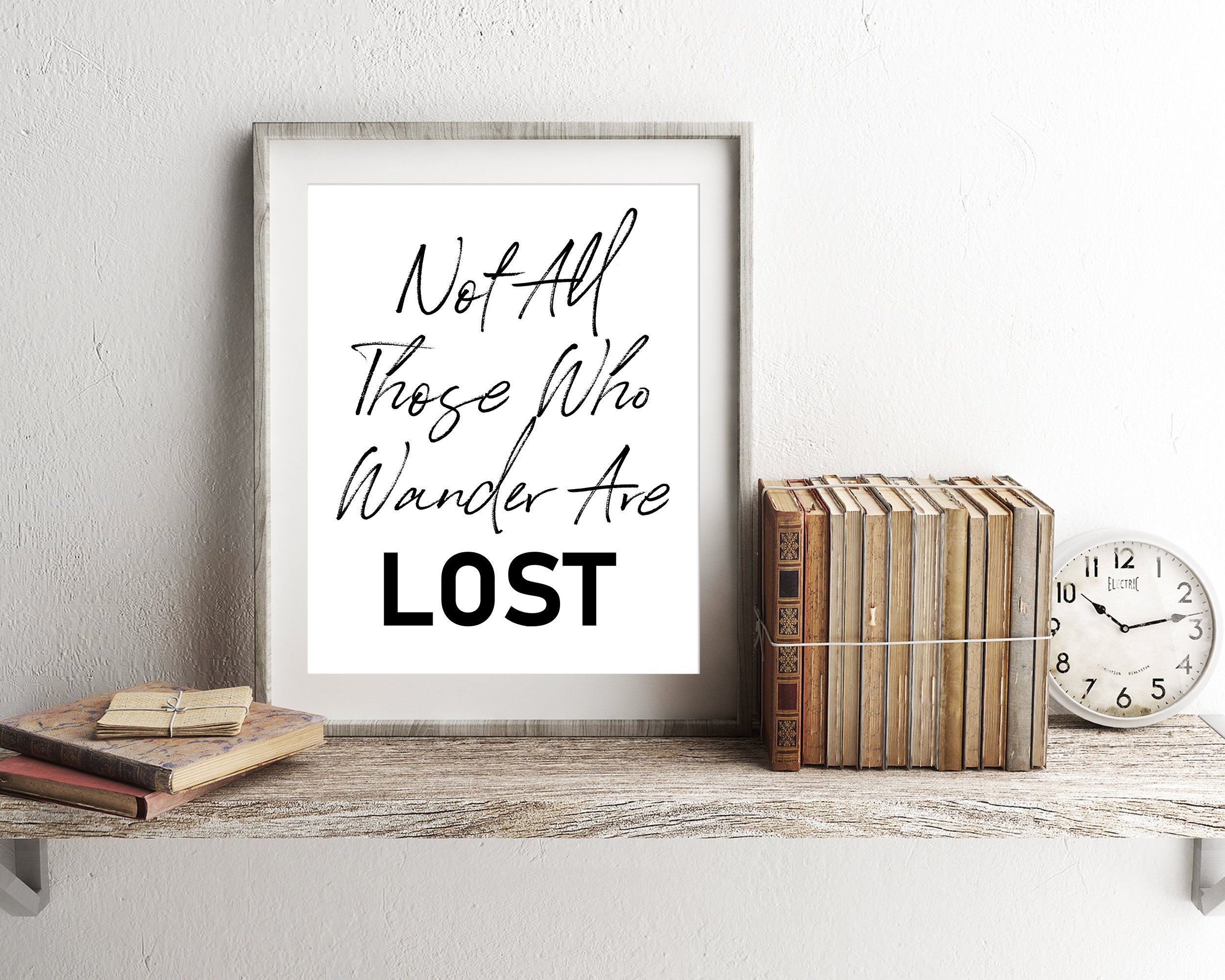 Not All Those Who WANDER Are LOST Wall Art Print Travel | Etsy