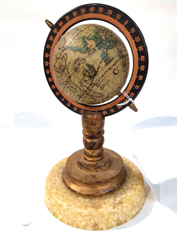 Antique Desk Globe Italy 1960 118 Etsy